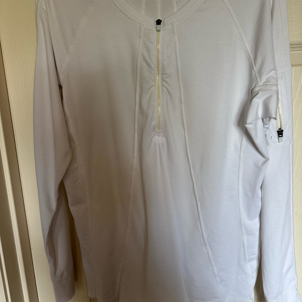 Athleta White Long Sleeve Tee